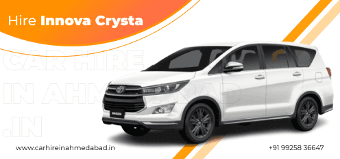 Toyota Innova Crysta and fleet cars for chauffeur-driven car hire in Ahmedabad and Gujarat